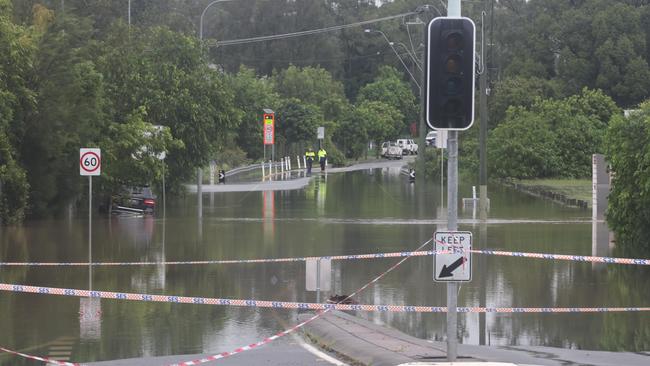 Flooding on the Gold coast in the aftermath of Cyclone Alfred. Chisolm Rd cut.. Picture Glenn Hampson