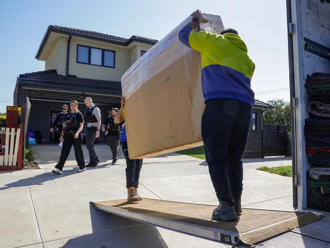 IThe items were pulled from the home to the shock of neighbours. Picture: Ian Currie