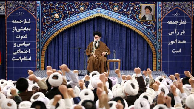 Ayatollah Ali Khamenei addresses Iranian clerics from across the country.