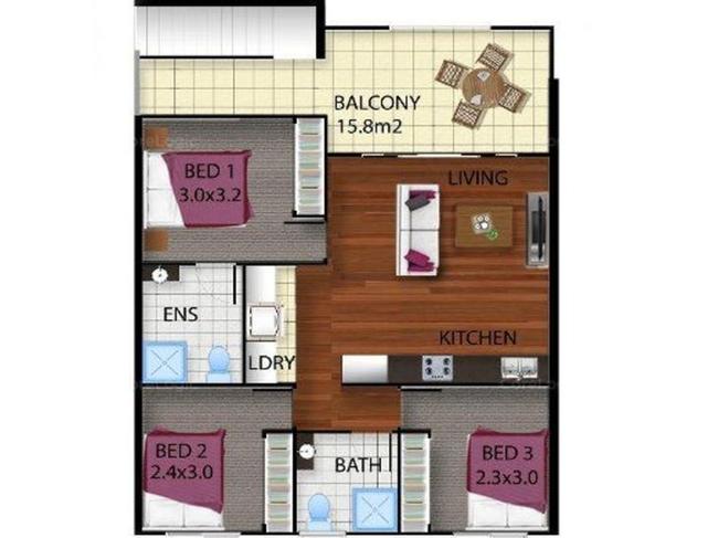 A floorplan of the property that was subject to the hike. Picture: Domain.