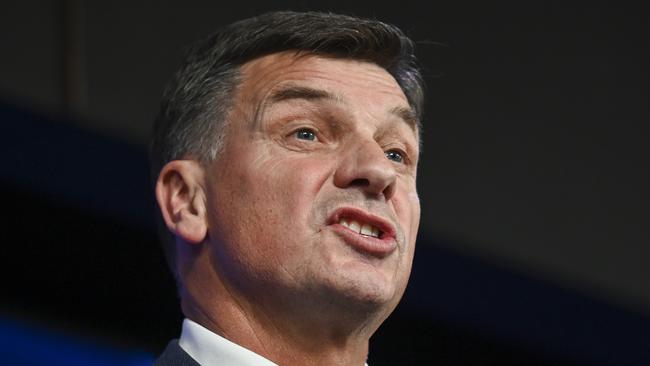 CANBERRA, Australia, NewsWire Photos. May 22, 2024: Shadow Treasurer Angus Taylor addresses the National Press Club of Australia in Canberra. Picture: NewsWire / Martin Ollman