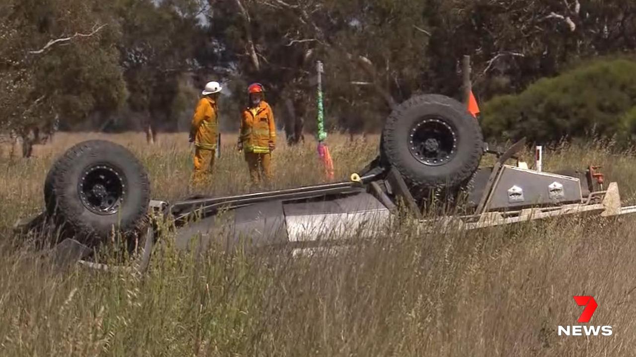 Emergency services at the scene. Picture: 7NEWS