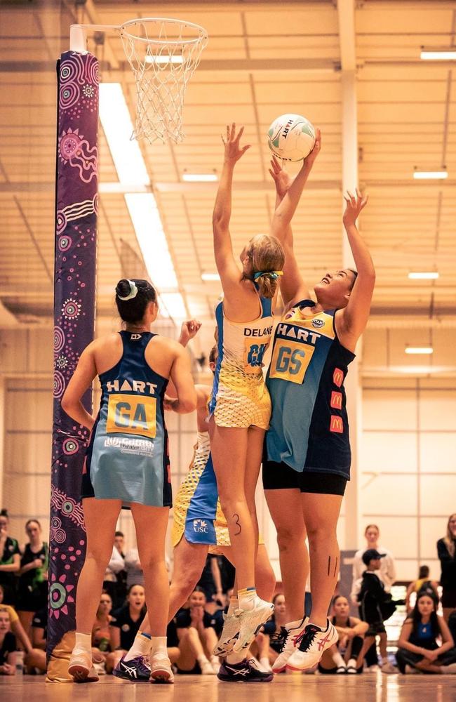 USC Thunder player Jada Delaney has been selected in the Netball Queensland U17 squad. Picture: Netball Queensland.