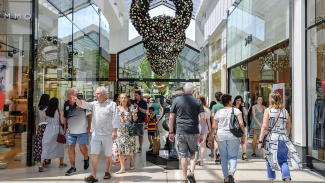 Boxing Day shoppers in Burnside Village last year. Picture: Morgan Sette/AAP