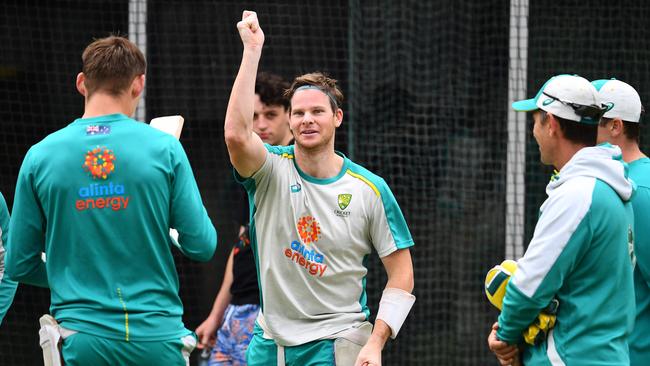 Steve Smith in the MCG nets ahead of the Boxing Day Test. Picture: AFP