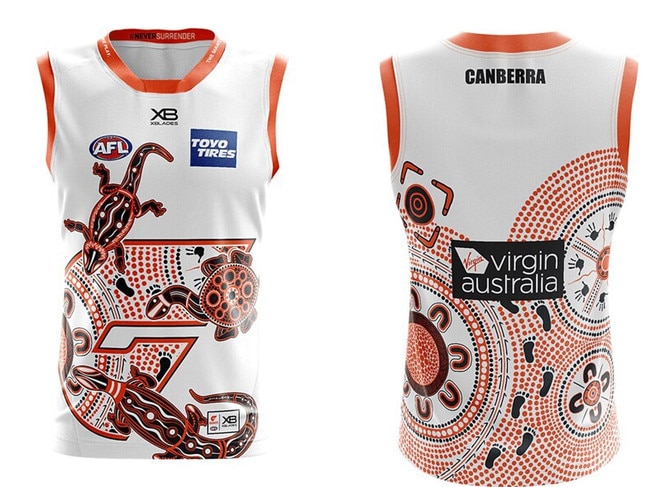 GWS Giants 2020 Sir Doug Nicholls Indigenous Round jumper.