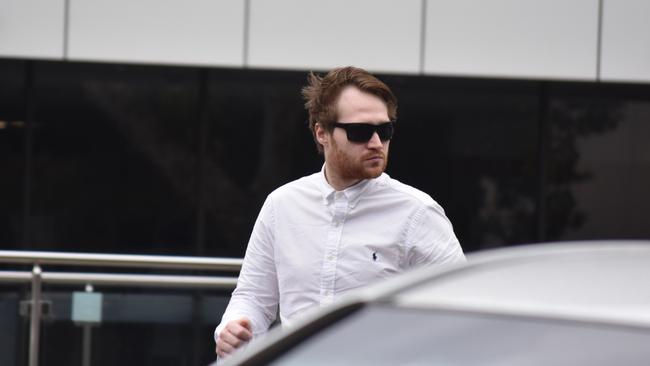 Lane Michael Callaghan leaving the Toowoomba Magistrates Court on Friday, November 3, after pleading guilty to a number of crimes.