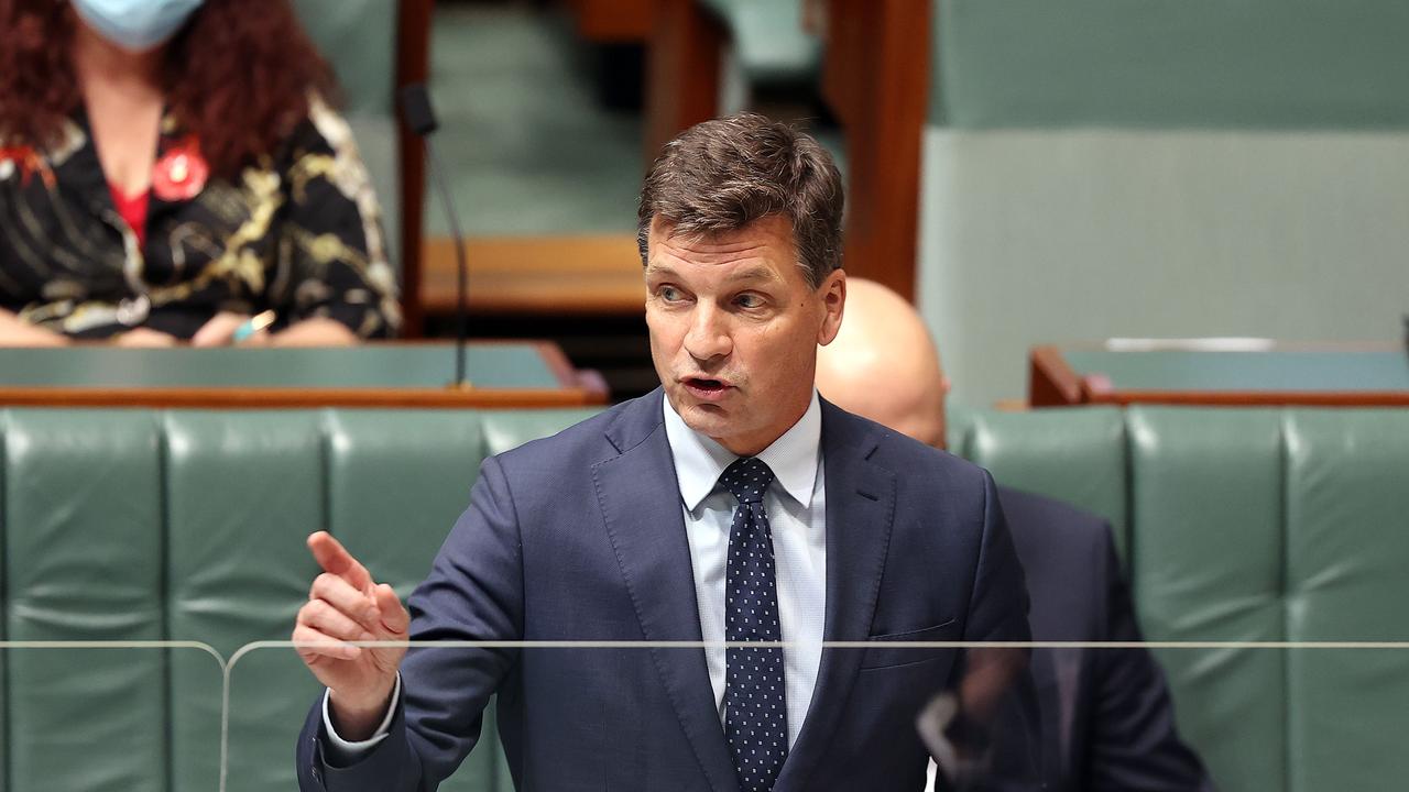 Energy Minister Angus Taylor repeated his line the government’s approach would be technology, not taxes. Picture: NCA NewsWire / Gary Ramage