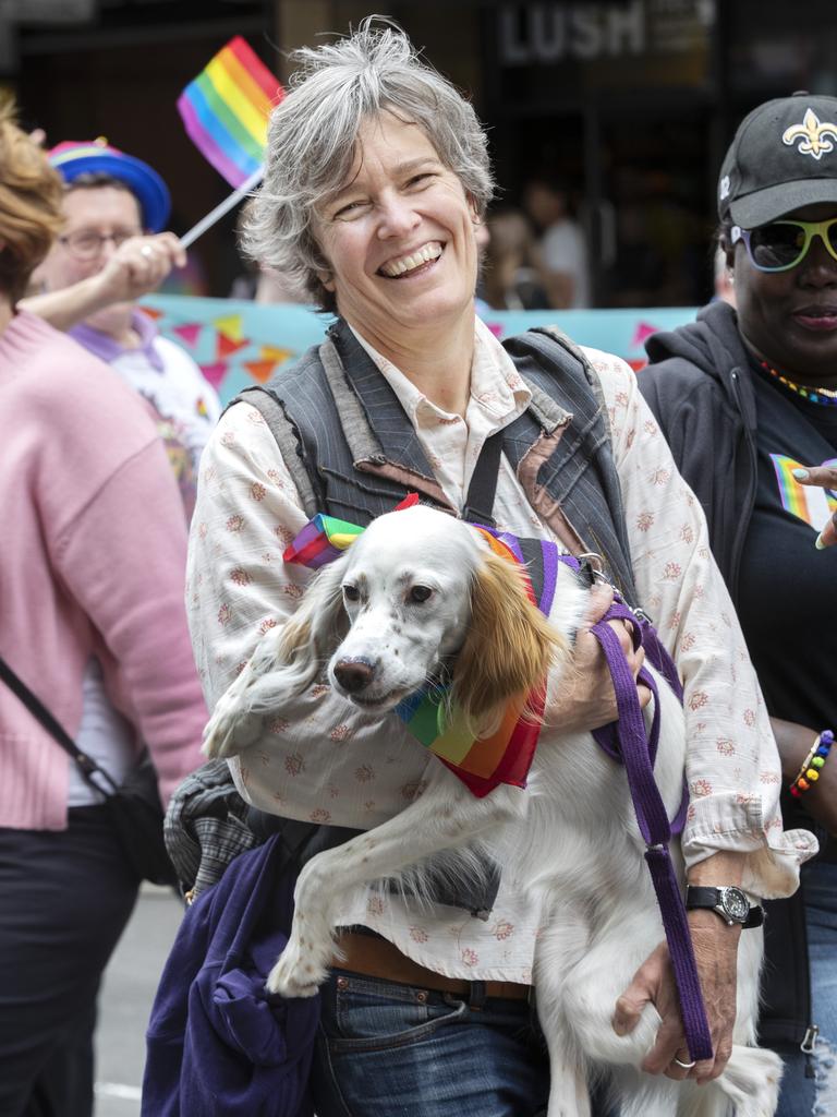 Pride March through Hobart. Picture Chris Kidd