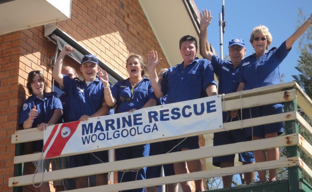 Members of Woolgoolga&#39;s Marine Rescue NSW crew.