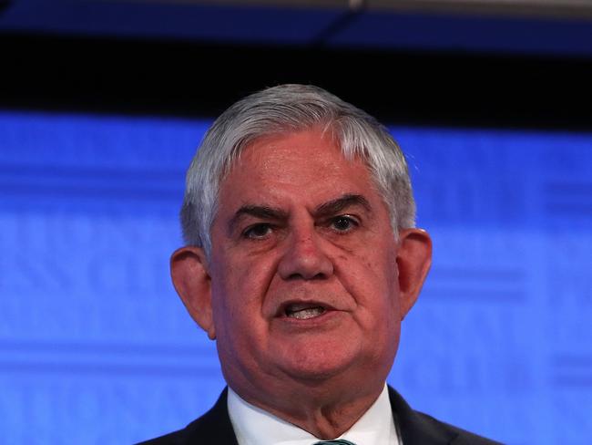 Minister for Indigenous Australians Ken Wyatt during his address to the National Press Club in Canberra. Picture Kym Smith