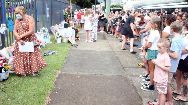 A candlelit vigil for Charlise was held at Tweed Heads Public School. Picture: NCA NewsWire/Richard Gosling