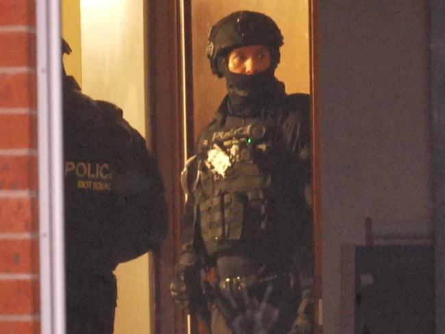Operation Regional Mongoose police in Moree conducting a search warrant. Picture: David Swift
