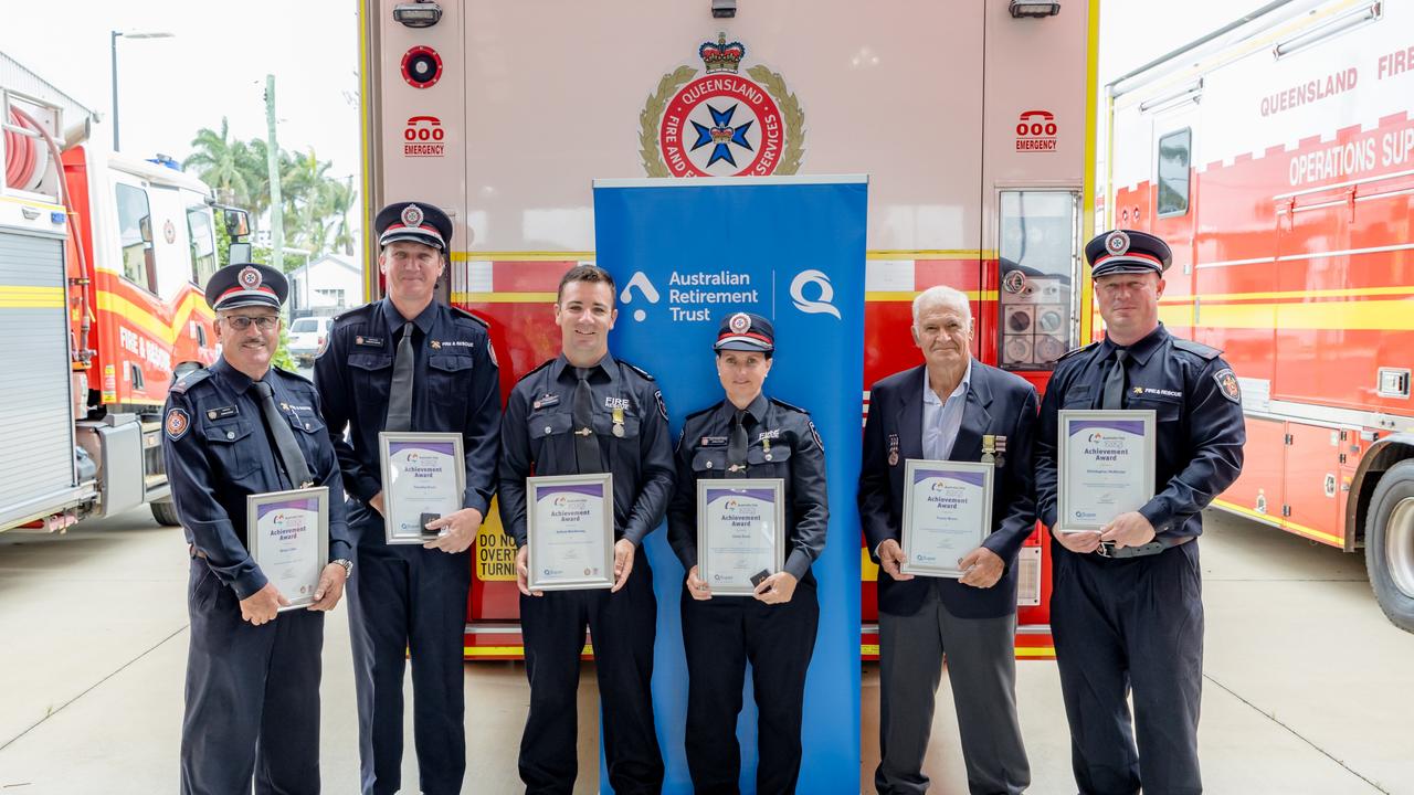 Chris McMaster and Timothy Davis were among 81 firefighters honoured across the state.