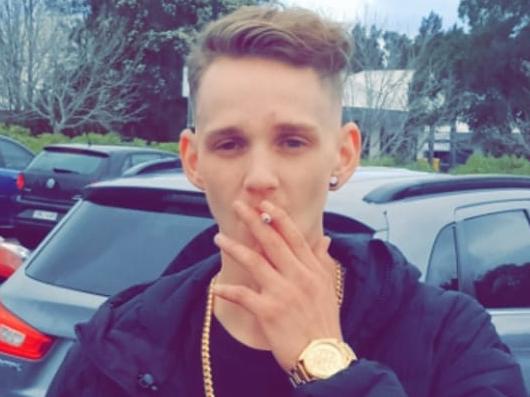 Lochlan Nixon-May, 20, appeared in the County Court on Monday where his lawyers told the court he had no memory of the offending because he was allegedly assaulted by co-accused Scott Coates after the attack on the teen. Picture: Facebook