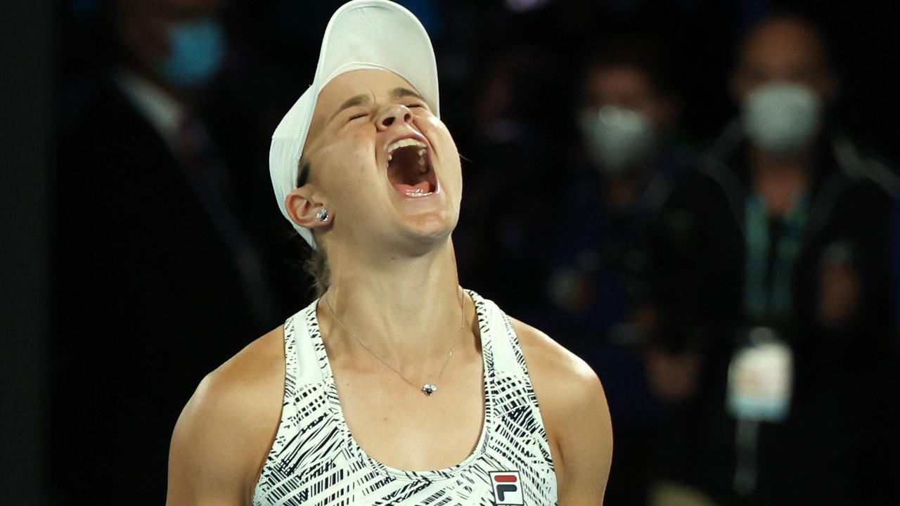 Ash Barty could finally let her emotions show after winning match point. Photo by Michael Klein.