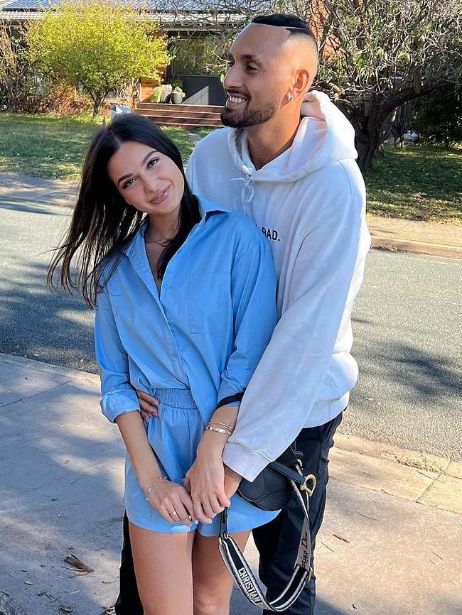 Nick Kyrgios with Sydney-based girlfriend Costeen Hatzi. Picture: Instagram