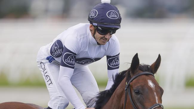 Jason Collett rides Podium for trainer Chris Waller on Wednesday. Picture: Getty Images