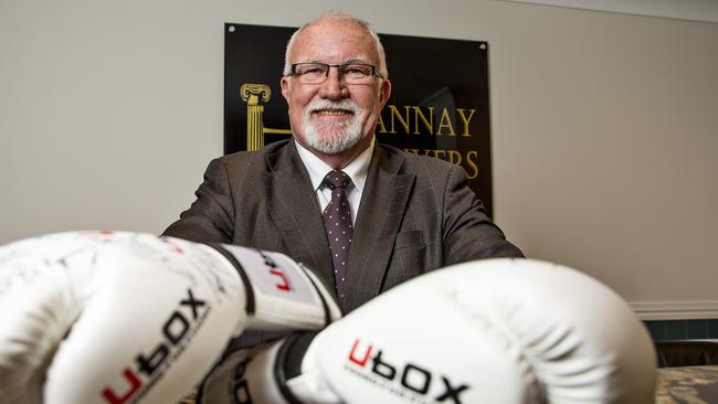 Hannay Lawyers principal Chris Hannay knew the former schoolteacher had what it took to become the next WBO world champion as soon as he met the Brisbane boxer more than a year ago. Picture: Jerad Williams.