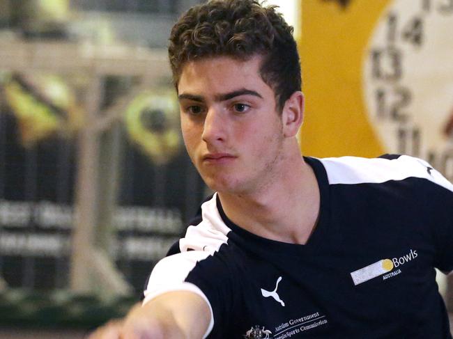 August 8, Max Tricarico represented Australia at the junior Bocce world championships earlier this year. He plays Bocce at the Veneto Club in Bulleen.Picture: Stuart Milligan