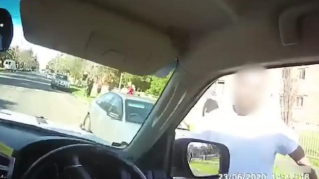 Mr Randall approached police in their vehicle. Picture: NSW Police