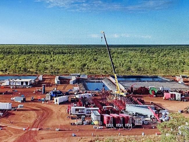 Beetaloo Gas Basin. Origin's Kyalla well drill site. SUPPLIED