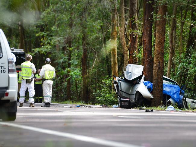 The horror crash scene. Picture: Mark Scott