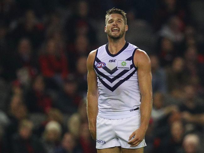 Jesse Hogan says he hit rock bottom during his stint with the Dockers. Picture: Getty Images