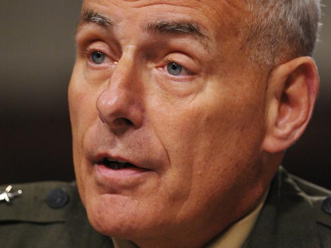 Donald Trump has brought up General John Kelly’s dead son, Robert, to prove a point.  Picture:  AFP