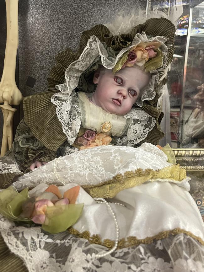 One of the dolls at Maryborough's Haunted Doll Museum.