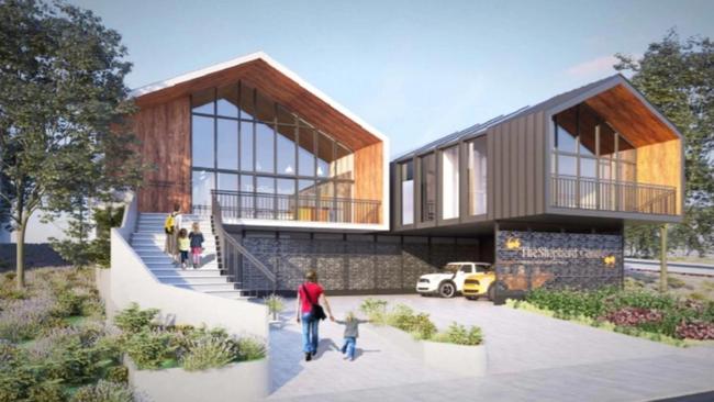 An early artist impression of the multi-million dollar Shepherd Centre being built in Oran Park.