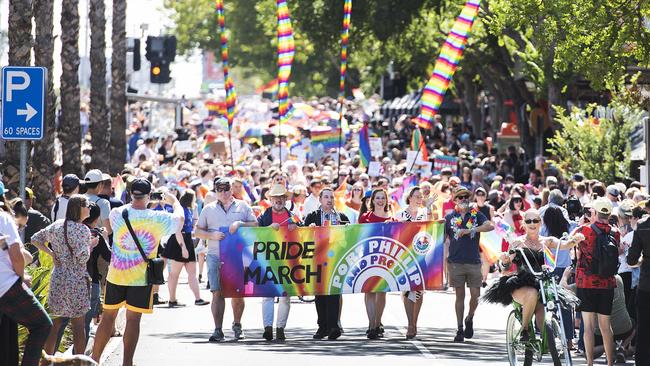 The Victorian Pride Lobby has asked Midsumma organisers to ban police from this year’s march. Picture: AAP Image/Ellen Smith