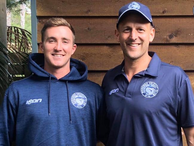 Rosebud captain Billy Quigley (left) with new club coach Lyle House.