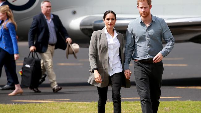 Meghan Markle in Outland Denim jeans in Dubbo. Picture: Toby Zerna