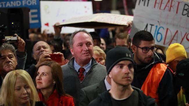 Barnaby Joyce addressed the rally at Martin Place. Picture: Justin Lloyd