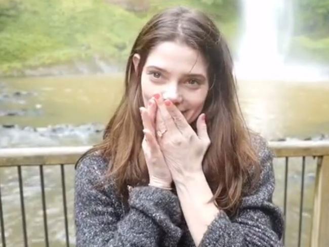 Ashley Green's proposal video posted to her Instagram page. Source: Instagram @ashleygreen