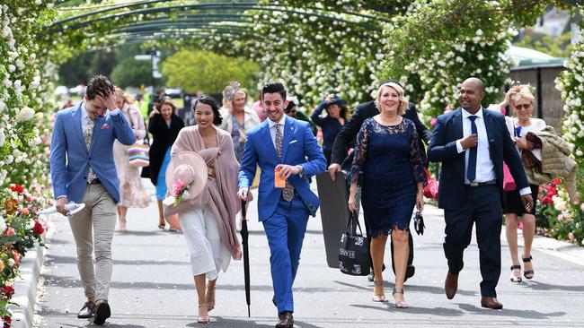 If the VRC really was committed to driving ‘equality, inclusion and individuality’ it would remove the sexist dress codes that apply to the rest of the track. Picture: AAP