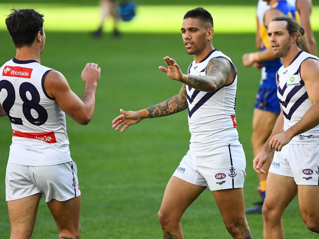 Freo looked the goods early but the Eagles took flight in the third term. (Photo by Daniel Carson/AFL Photos via Getty Images)