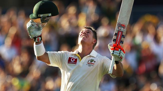 David Warner thrilled the WACA against India in 2012.