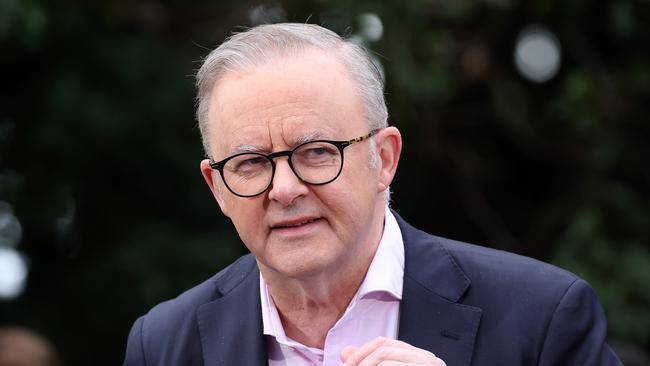 Prime Minister Anthony Albanese announces Labor candidate for Brisbane Madonna Jarrett, Brisbane. Picture: Liam Kidston