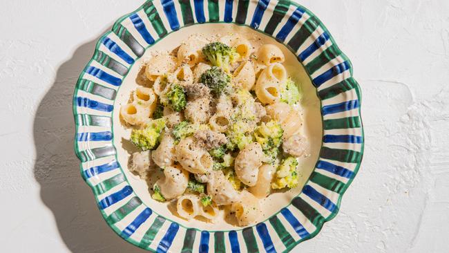 Sausage and broccoli pasta. Picture: Nikki To