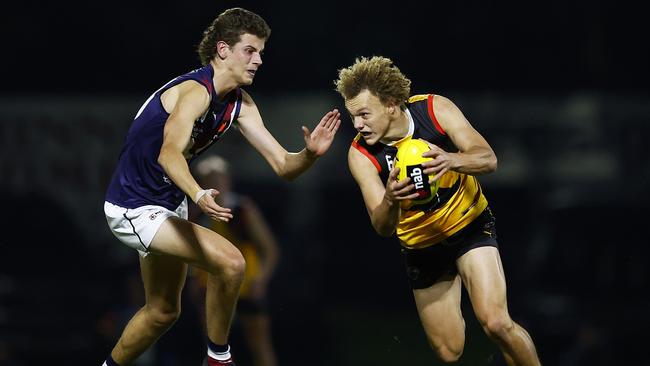 Taj Campbell-Farrell in action for the Stingrays. (Photo by Daniel Pockett/AFL Photos/via Getty Images)