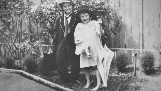 The photo that inspired the title of The Boy in the Dress. Warwick Meale (right) and his cousin Winifred, Jonathan Butler's grandmother.