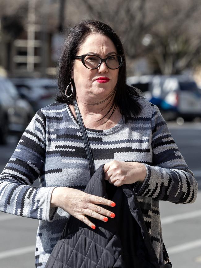 Kylie Austin outside court after an earlier hearing. Picture: NCA NewsWIRE / Emma Brasier