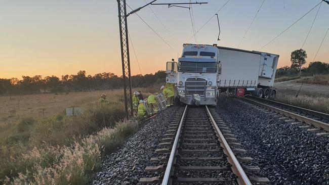 Firefighters at the scene of a truck crash at Raglan FILE PHOTO