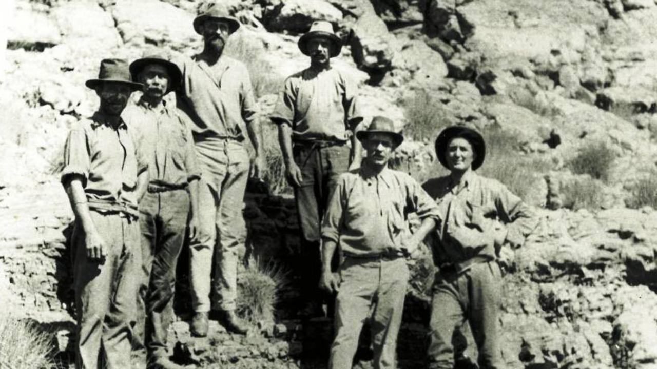 Prospector John Campbell Miles in 1924 with Walter John Davidson (second from left), who is Resource Minister Scott Stewart’s great grandfather. They are among the first prospectors inspecting the site which also include Will Purdy, S Boyce, EC Saint-Smith.