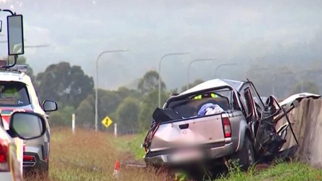 Three people have died in a horror crash northwest of the Sunshine Coast on Friday. Picture: Sunrise / 7 News