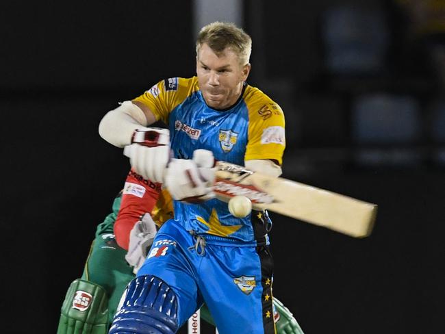 David Warner is one of many Aussie stars to feature in the CPL. Picture: Getty Images