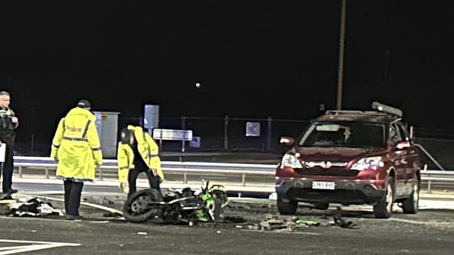 A motorcyclist has died after a crash in Aldinga earlier this week. Picture: Natalie Vikhrov