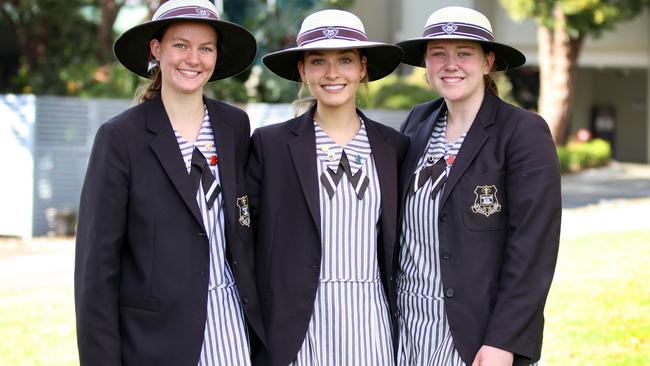 St Rita's College captains, Ava Wright, Taya Kirk and Rachel Copsey. Picture: Contributed